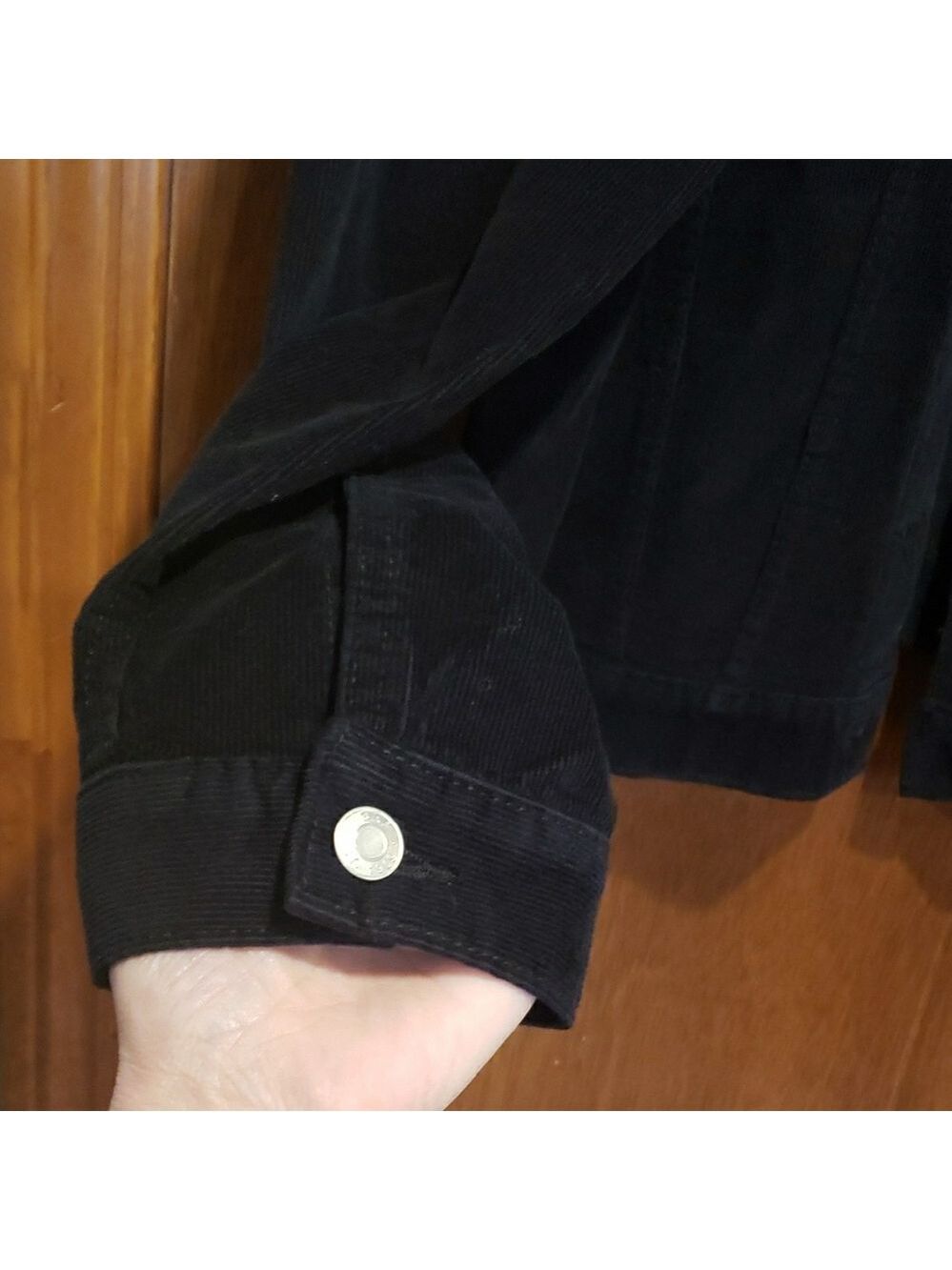 NWT GAP Women's Black Puff Sleeve Corduroy Jacket Size XXL - Picture 6 of 9